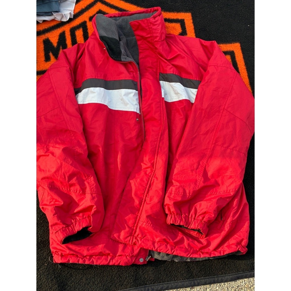 IZOD PerformX PFX Mens XL 2-in-1 Jacket Red Shell Grey Fleece Liner System Coat